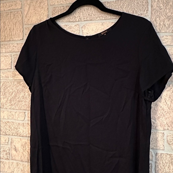 Quince Washable Stretch Silk Tee Dress Black M - Picture 3 of 9